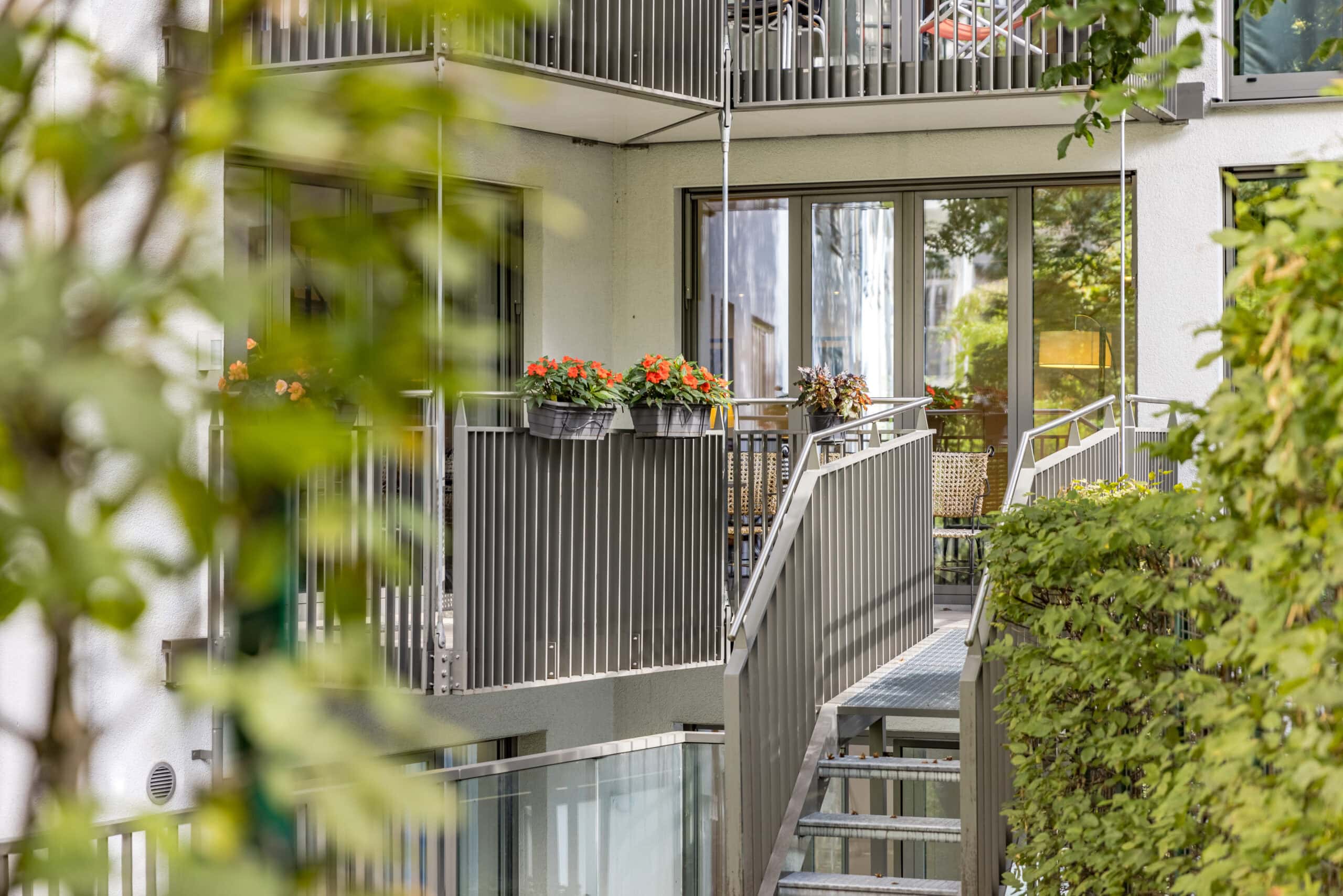 Exterior view balcony ground floor