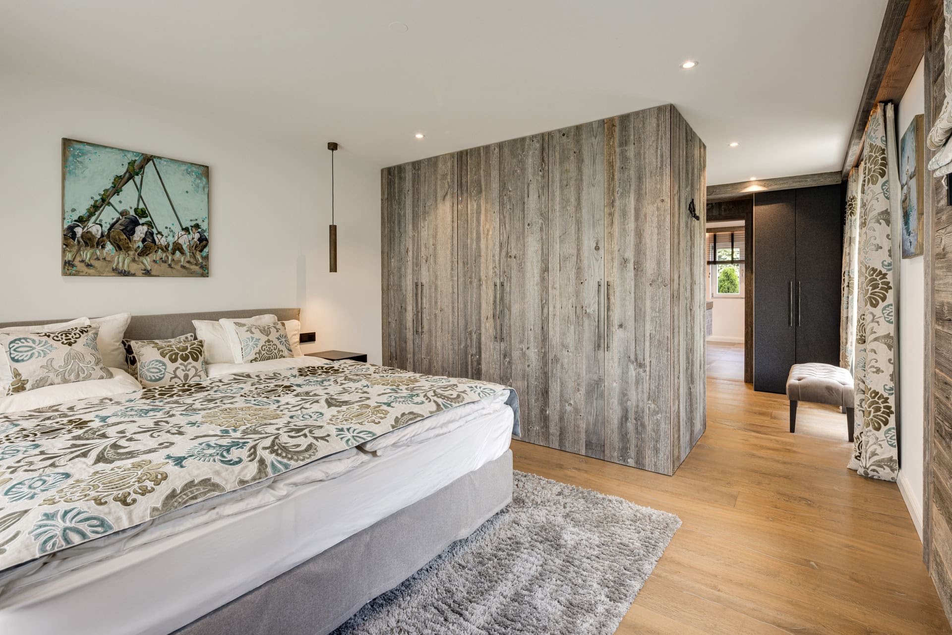 Bedroom and built-in wardrobe