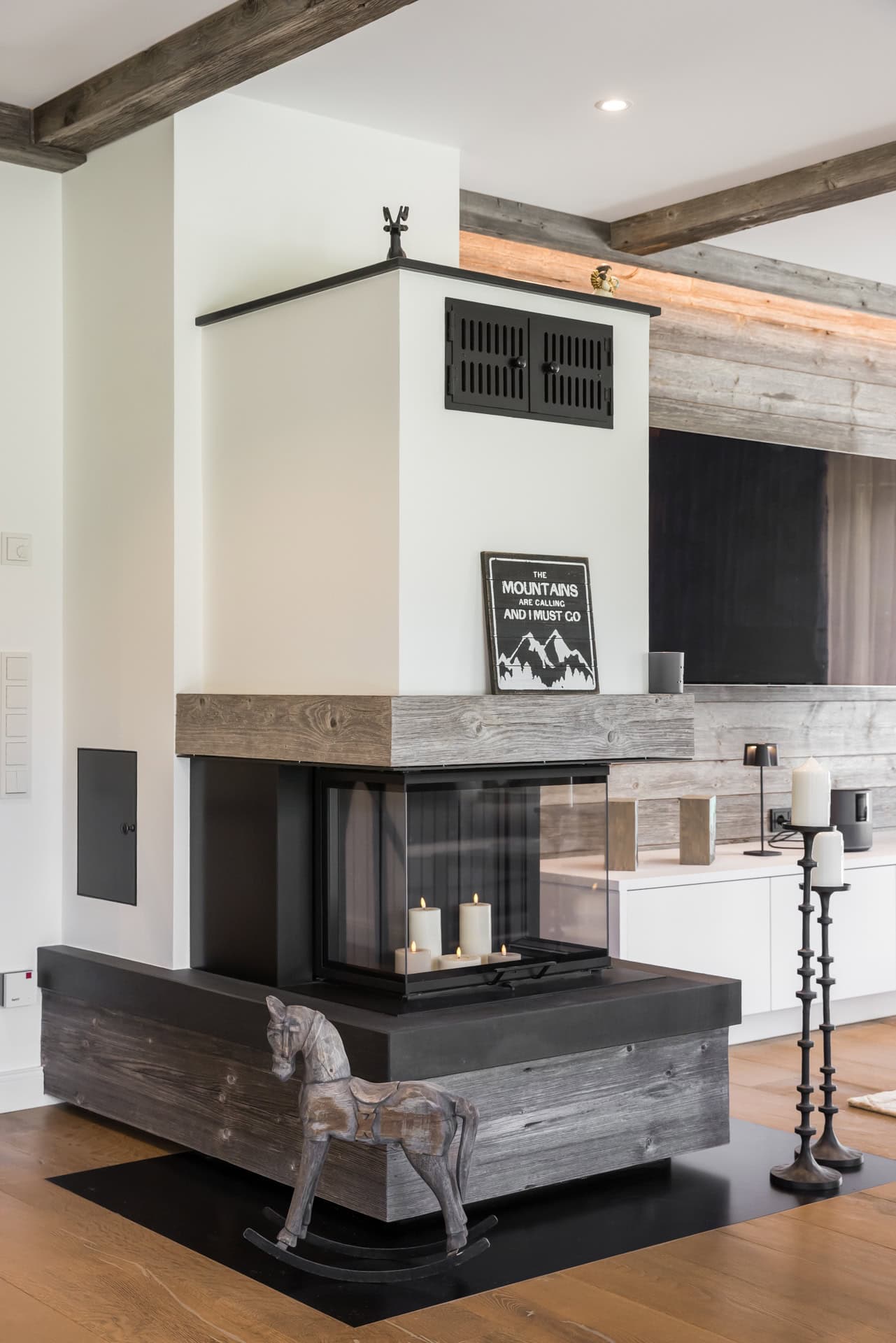 Open fireplace