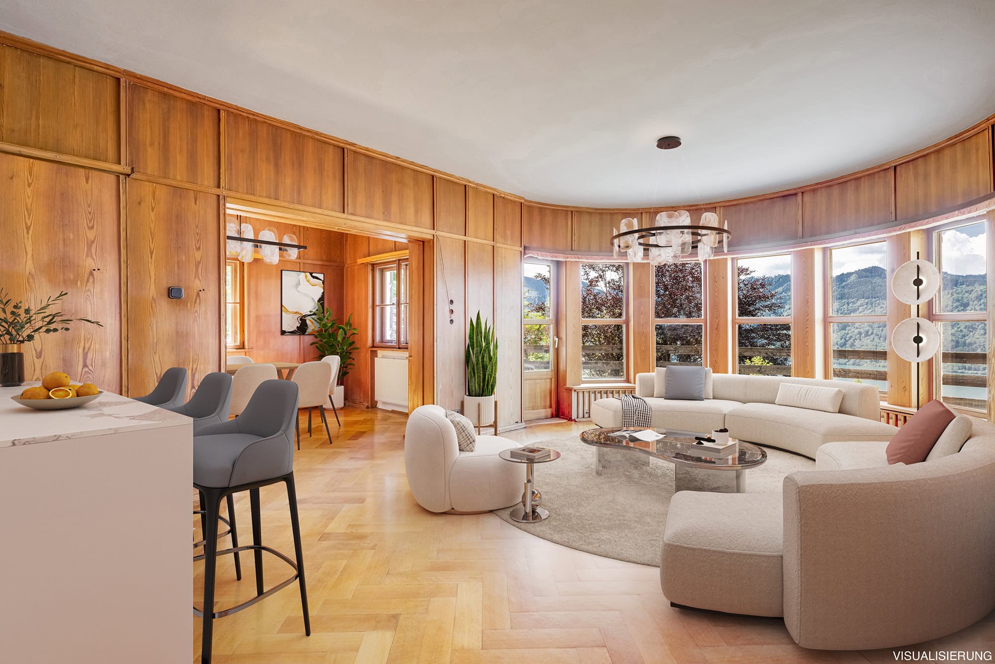 Living area with unique panorama