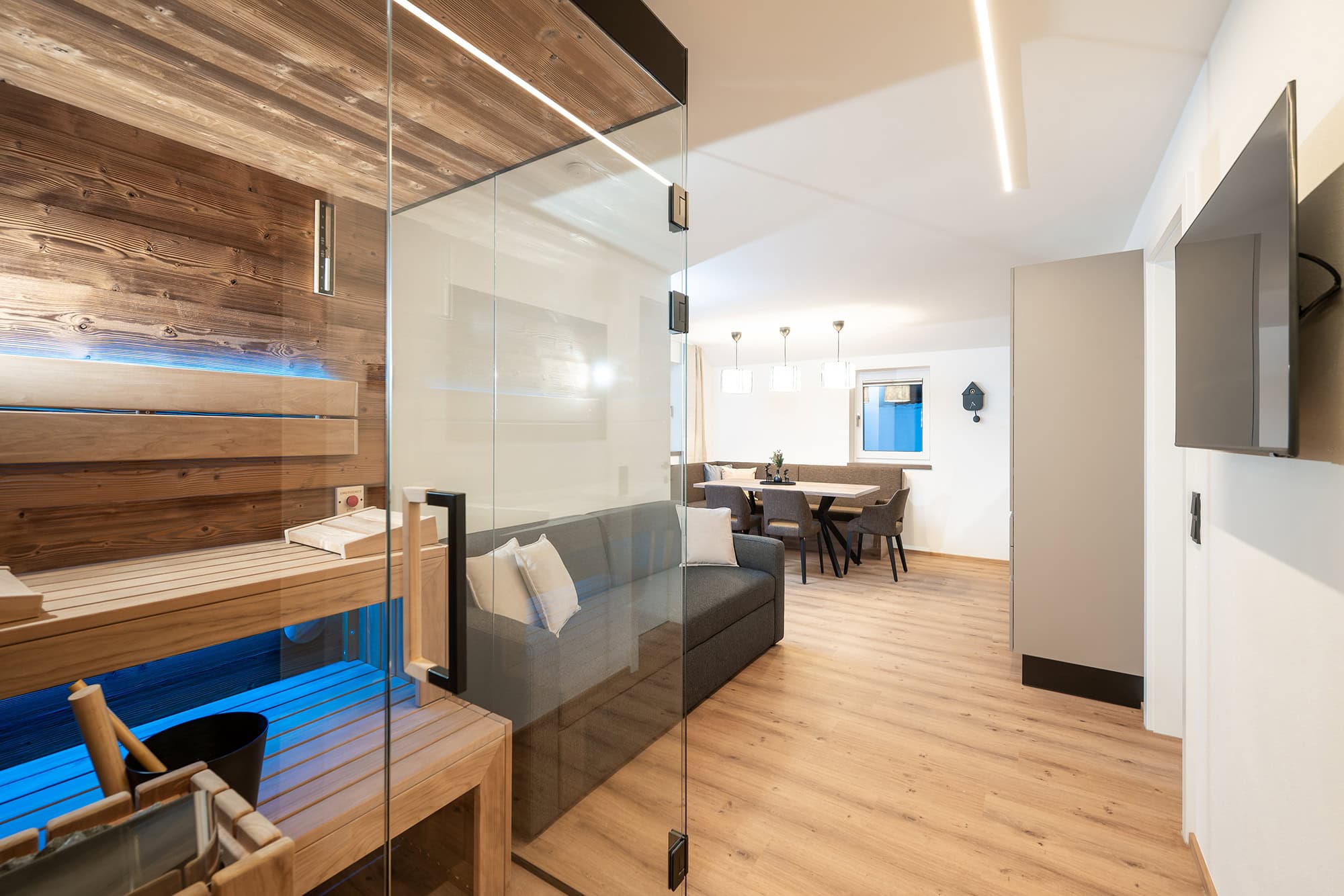 Wohnbereich_Sauna_Leogang_Mehrfamilienhaus