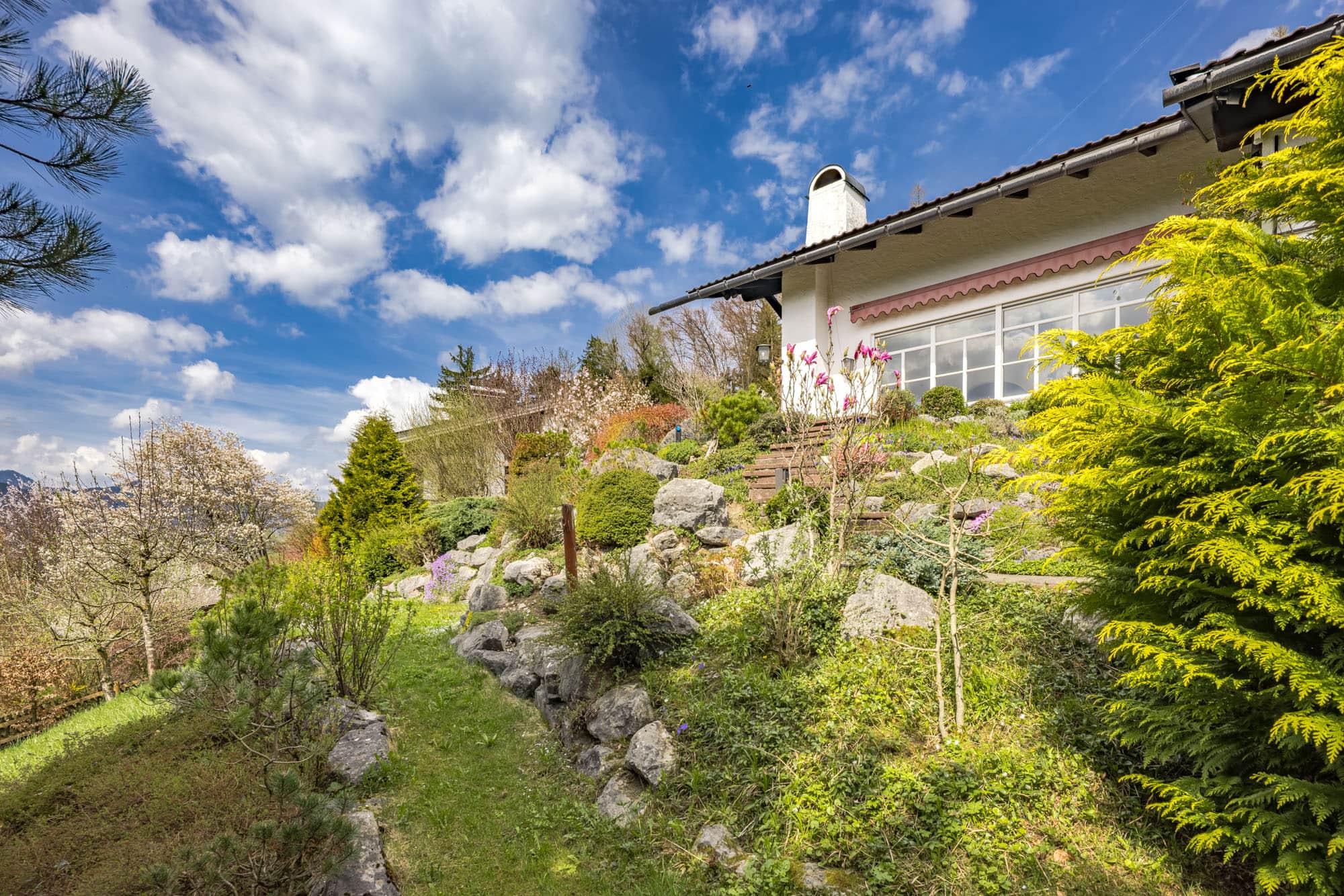 Blühender Alpengarten