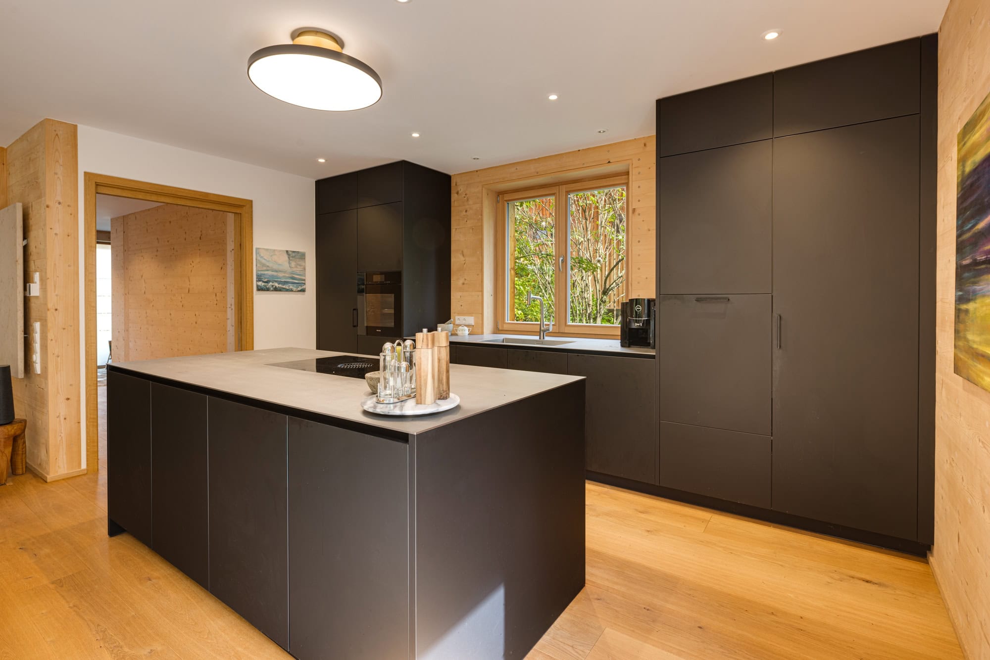 Kitchen area with high-quality appliances