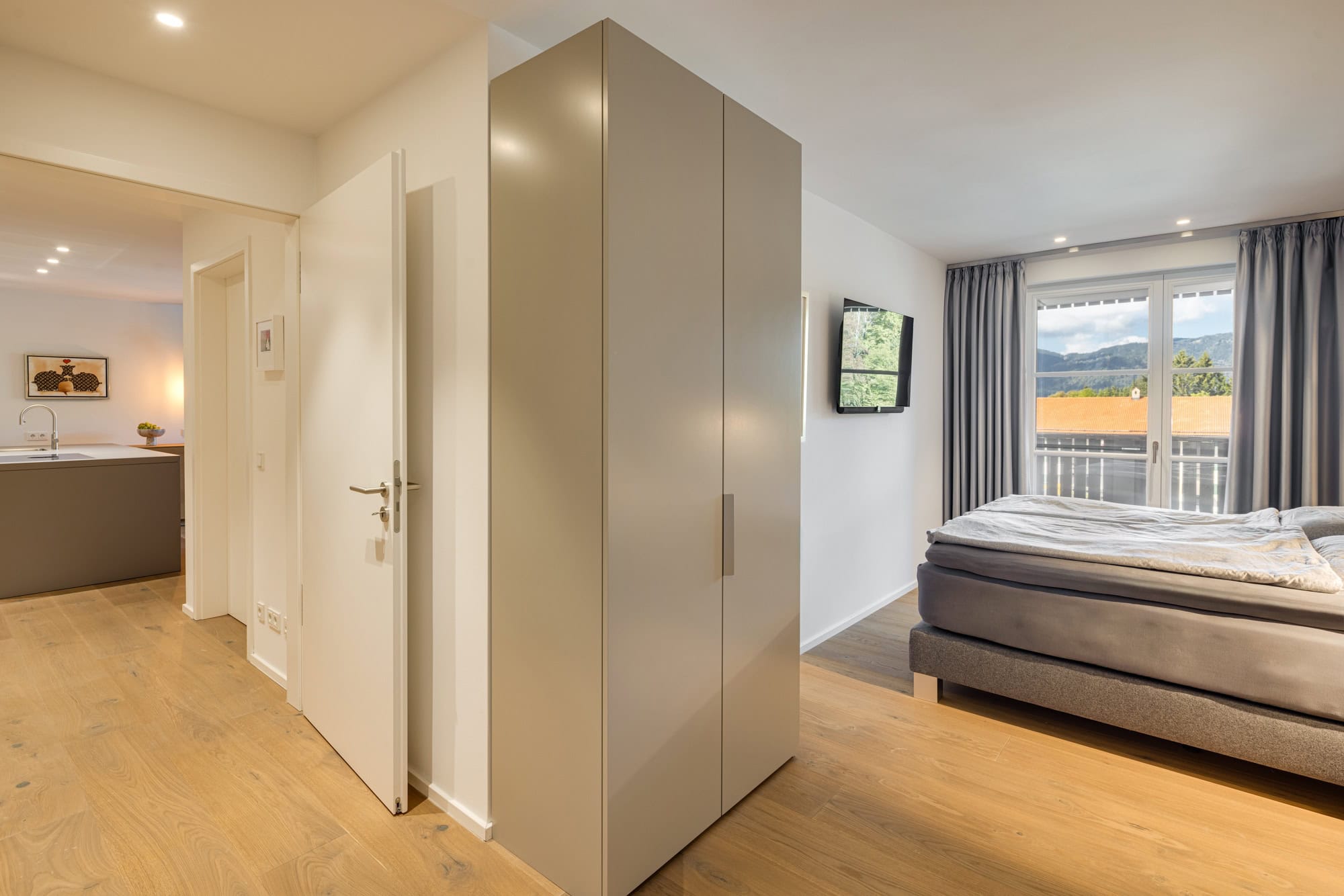 Walk-in closet with bedroom