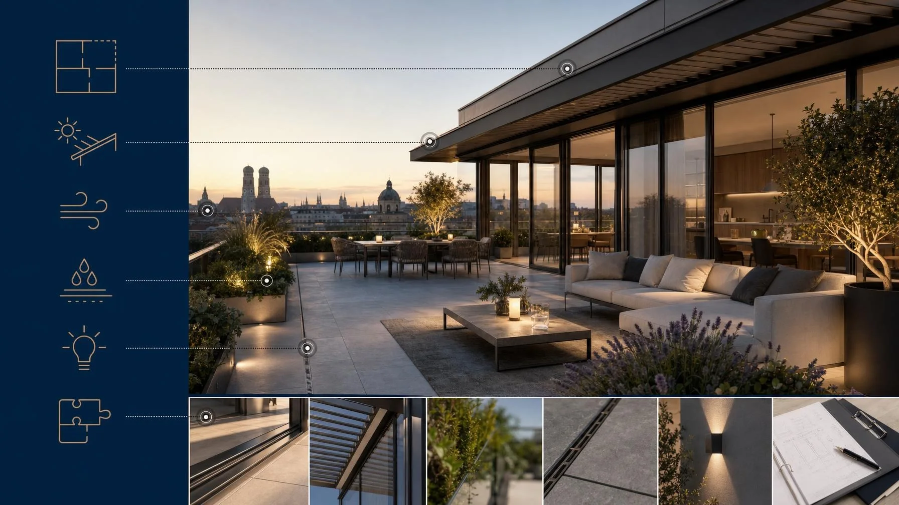 Infografik zu Die Dachterrasse muss im Alltag funktionieren
